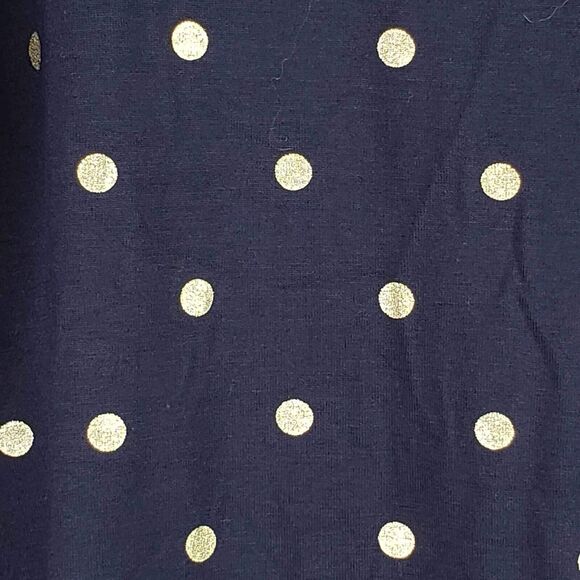 Chicos Shirt Ultimate Tee Womens Size 3 US XL Navy Blue Long Sleeve Polka Dot - Picture 4 of 10